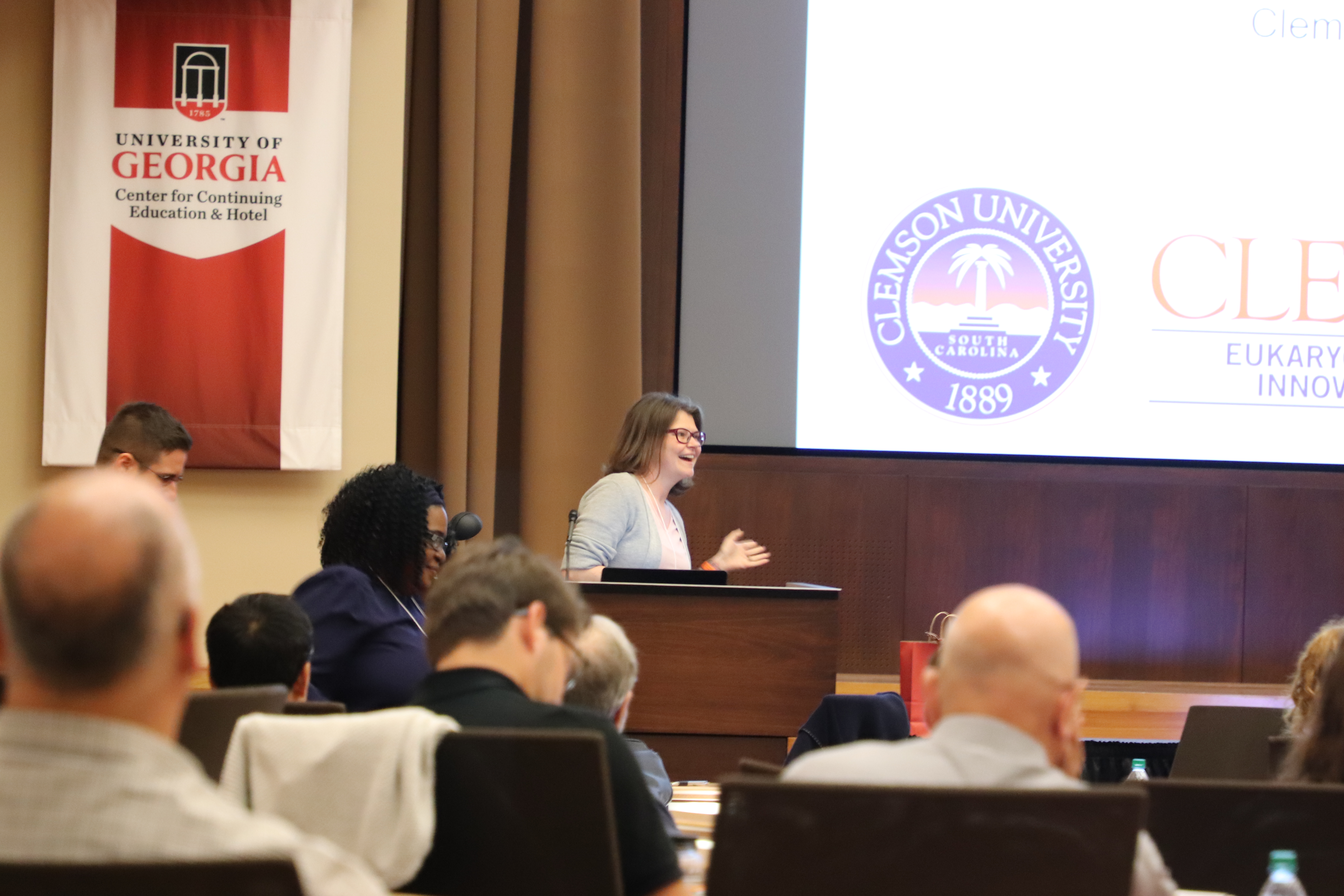 Amy Bergmann speaking at the UGA CTEGD symposium