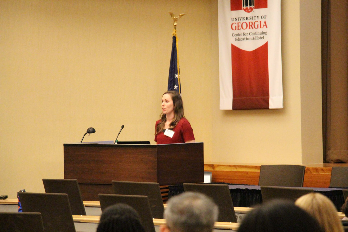 Brock Thornton presenting at the UGA symposium
