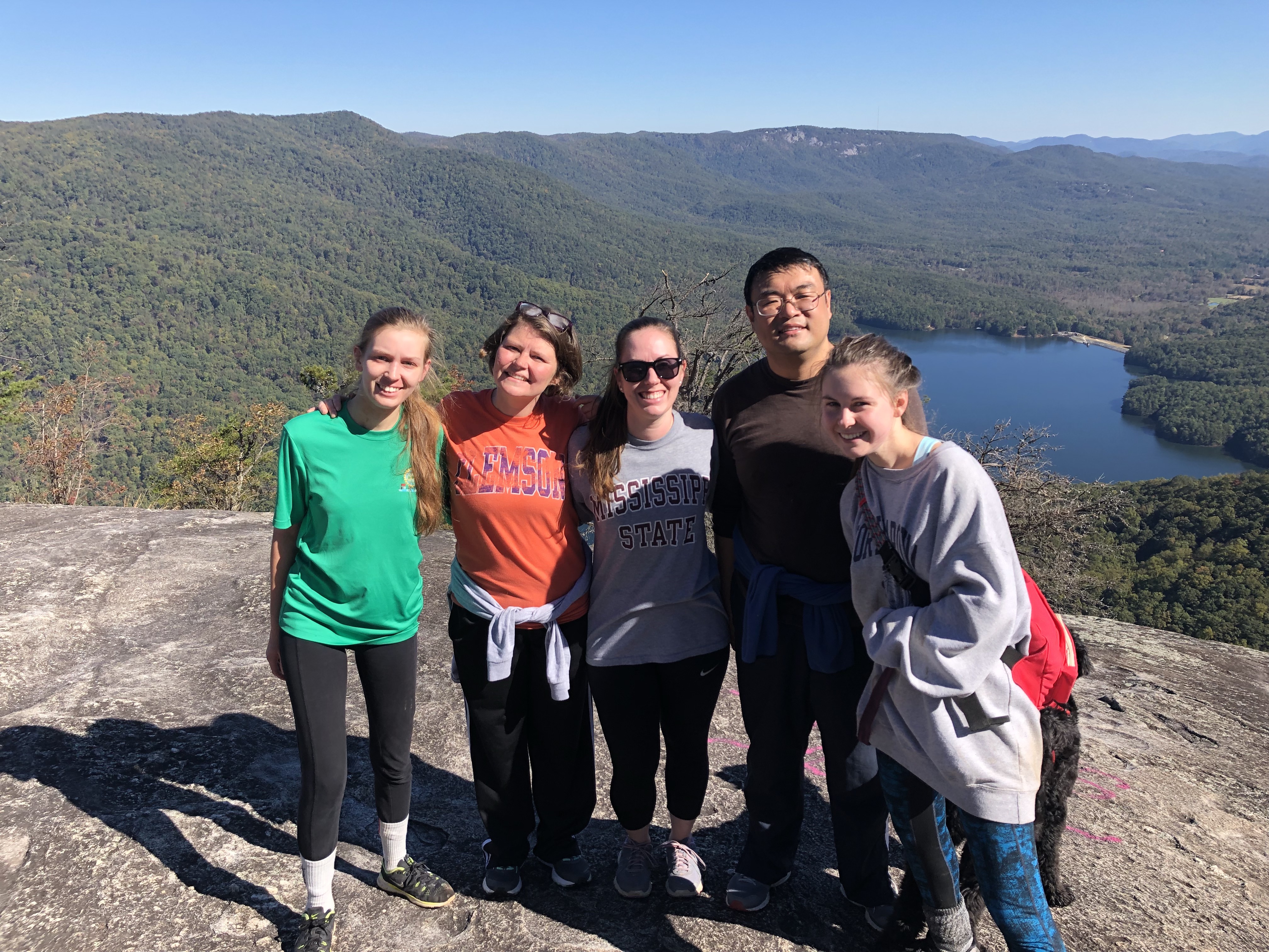 Lab members atop Table Rock Mountain overlook
